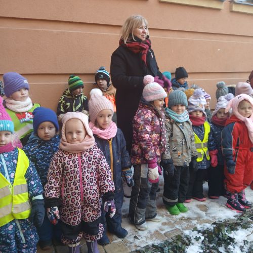 Rozsvícení stromečku u školy, zdobení stromku na náměstí